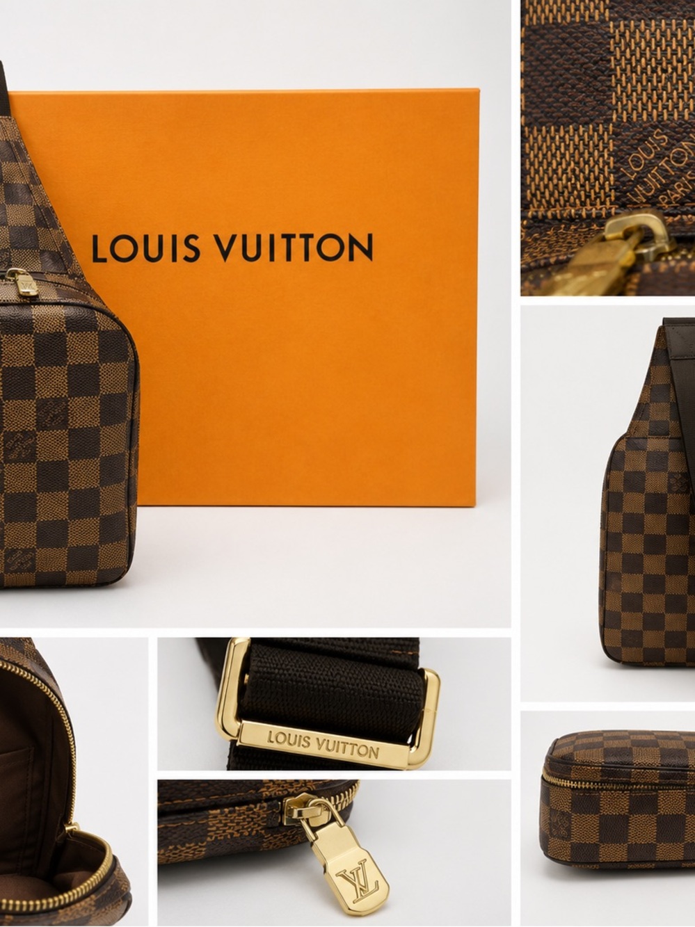 Louis Vuitton Geronimos Damier Ebene Waist Belt Crossbody Bag
